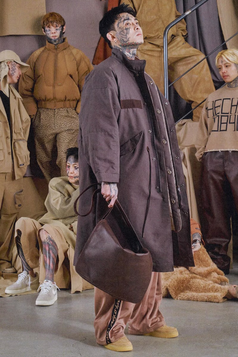 AJOBYAJO THE CHAIN Fall Winter 2024 Collection lookbook fur leopard pants t-shirt camouflage Chien-Chi Chang