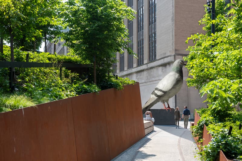 Iván Argote Dinosaur Pigeon Sculpture High Line NYC