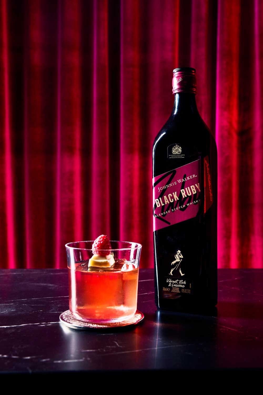 Johnnie Walker Ruby Dreams Celebrate Launch New Black Ruby Whisky  vera blue artist residency pleasure club cocktails diageo australia scotch qhisky