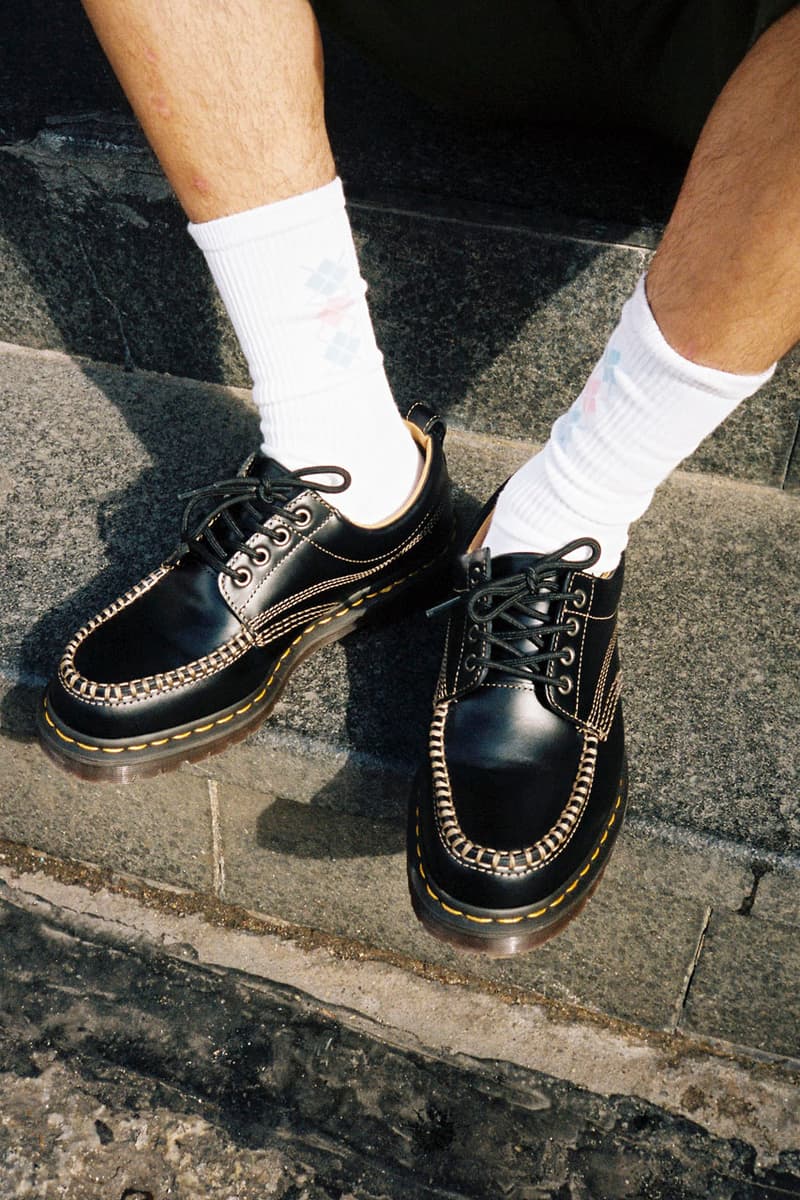 Dr. Martens Introduces Workwear-Inspired Lowell Silhouette release boot footwear sneaker drop price lace lug stitching boot eye combat link price leather moc