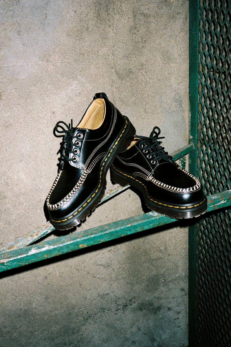 Dr. Martens Introduces Workwear-Inspired Lowell Silhouette release boot footwear sneaker drop price lace lug stitching boot eye combat link price leather moc