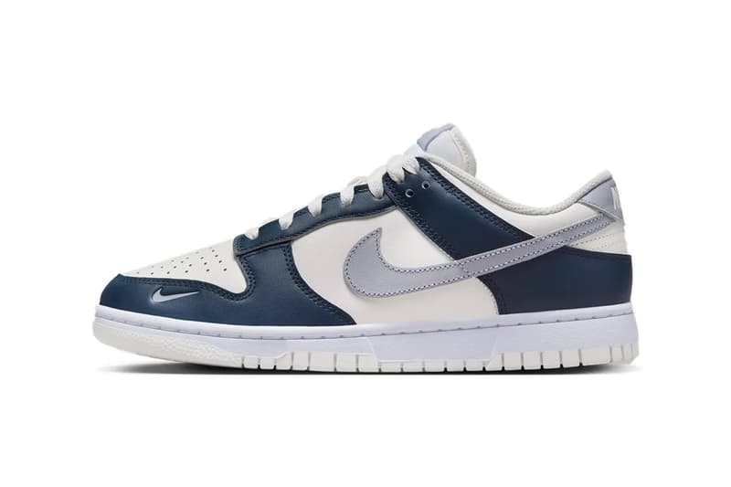 Nike Dunk Low "Armory Navy" HV2390-100 Release Info Sail/White-Armory Navy-Wolf Grey mini swoosh