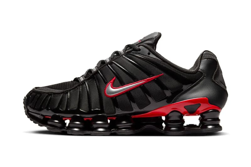 Official Look at the Nike Shox TL "Black/University Red"