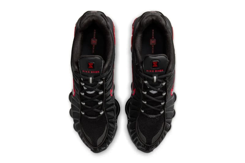 Nike Shox TL "Black/University Red" Black/University Red-Metallic Silver CN0151-003 Release Info fall 2024 retro swoosh shoes 