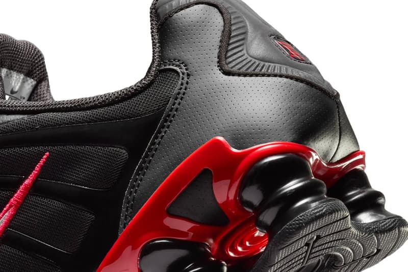 Nike Shox TL "Black/University Red" Black/University Red-Metallic Silver CN0151-003 Release Info fall 2024 retro swoosh shoes 