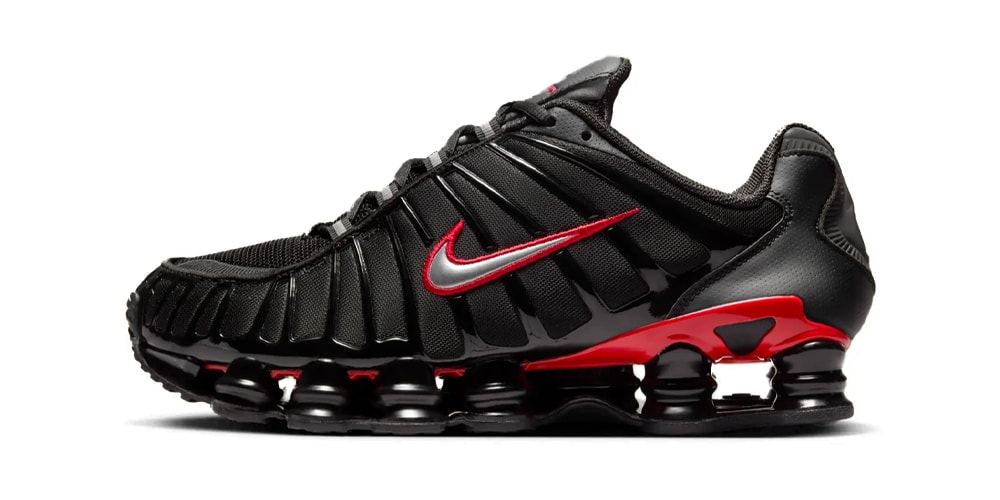 Official Look at the Nike Shox TL "Black/University Red"