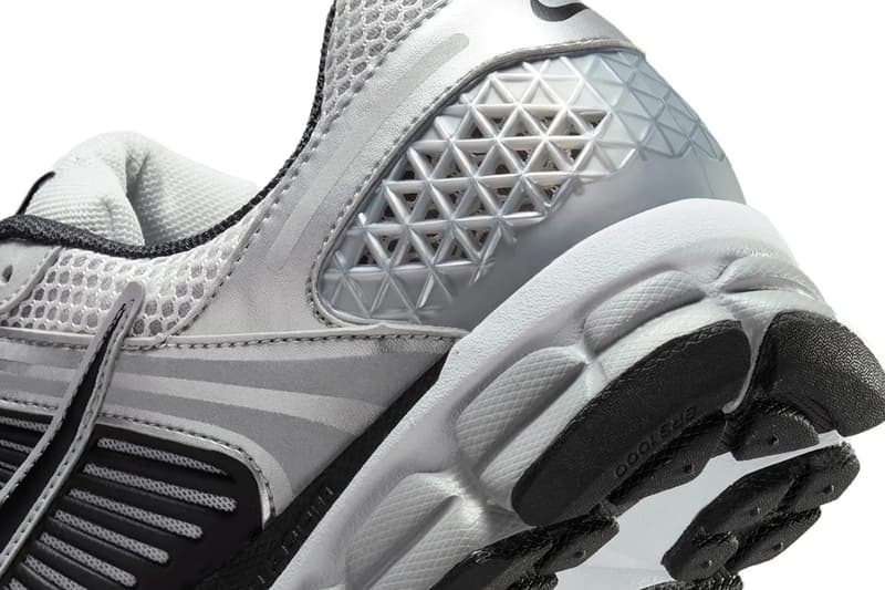 Nike Zoom Vomero 5 “Metallic Silver/Black” FJ4151-004 Release Info Swoosh TPU caging mesh base 