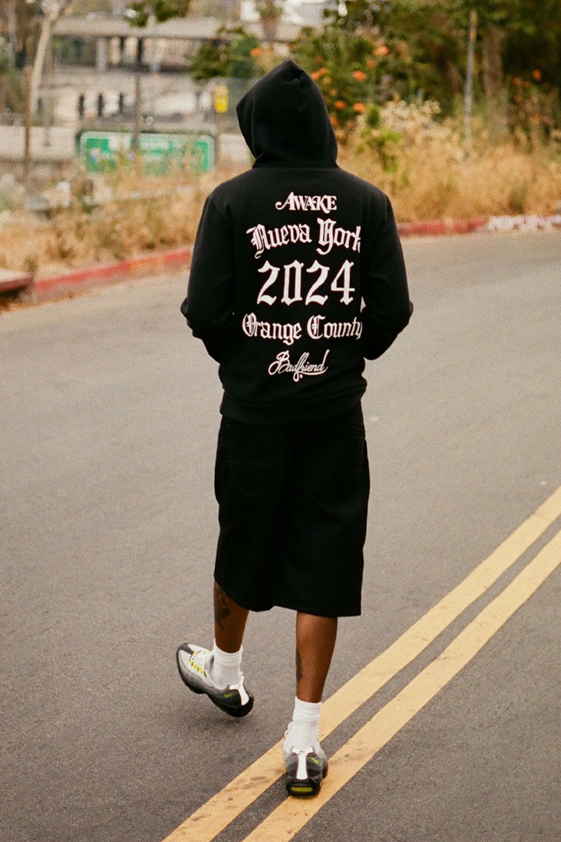 Awake NY x Badfriend Connect on Debut Capsule release info price collab collection pop up jersey price new york city nyc california orange county la los angeles jeans star free graphic tee shirt address flagship jersey kit tequila sponsor hat new era 59fifty