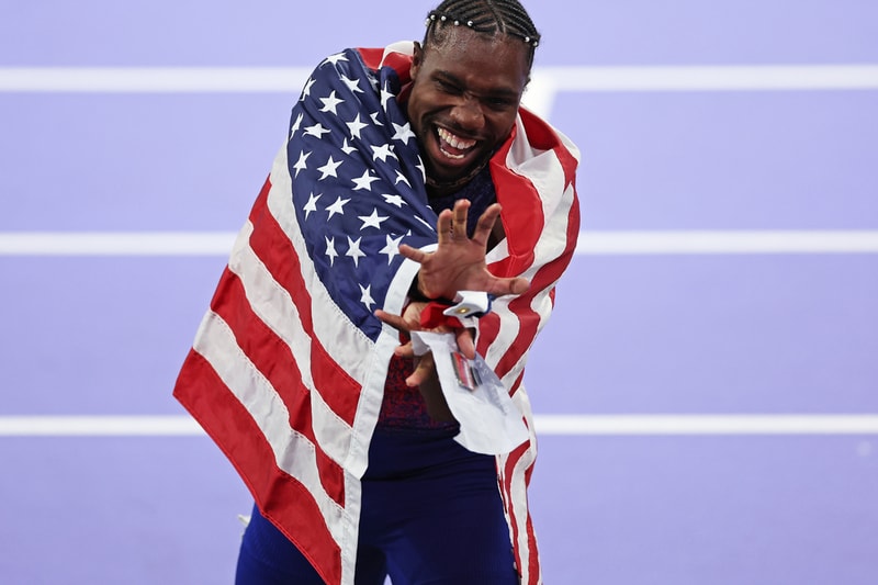 noah lyles american track and field sprinter 100m gold medalist signature sneaker spike press conference statement michael johnson sprinter