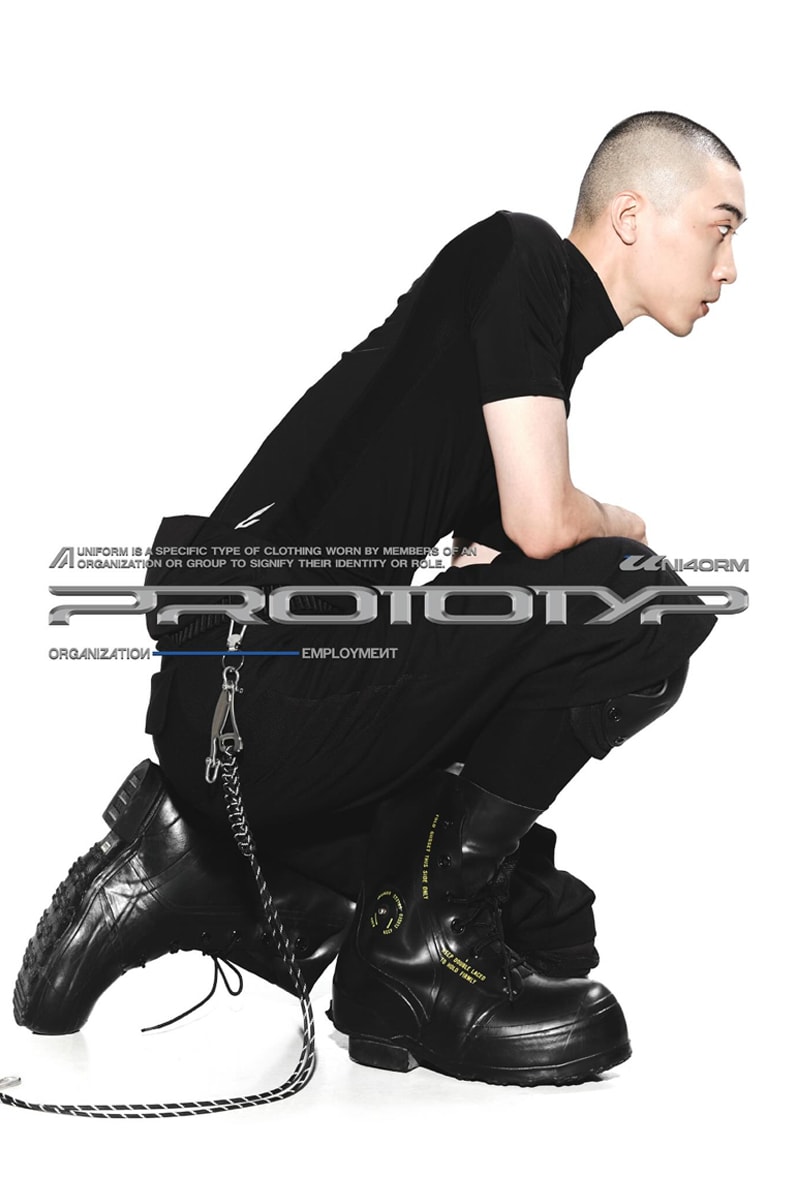 PROTOTYP New Capsule Collection “UNI4ORM” Taiwanese form-fitting tops graphic T-shirts trouser vest keychains balck