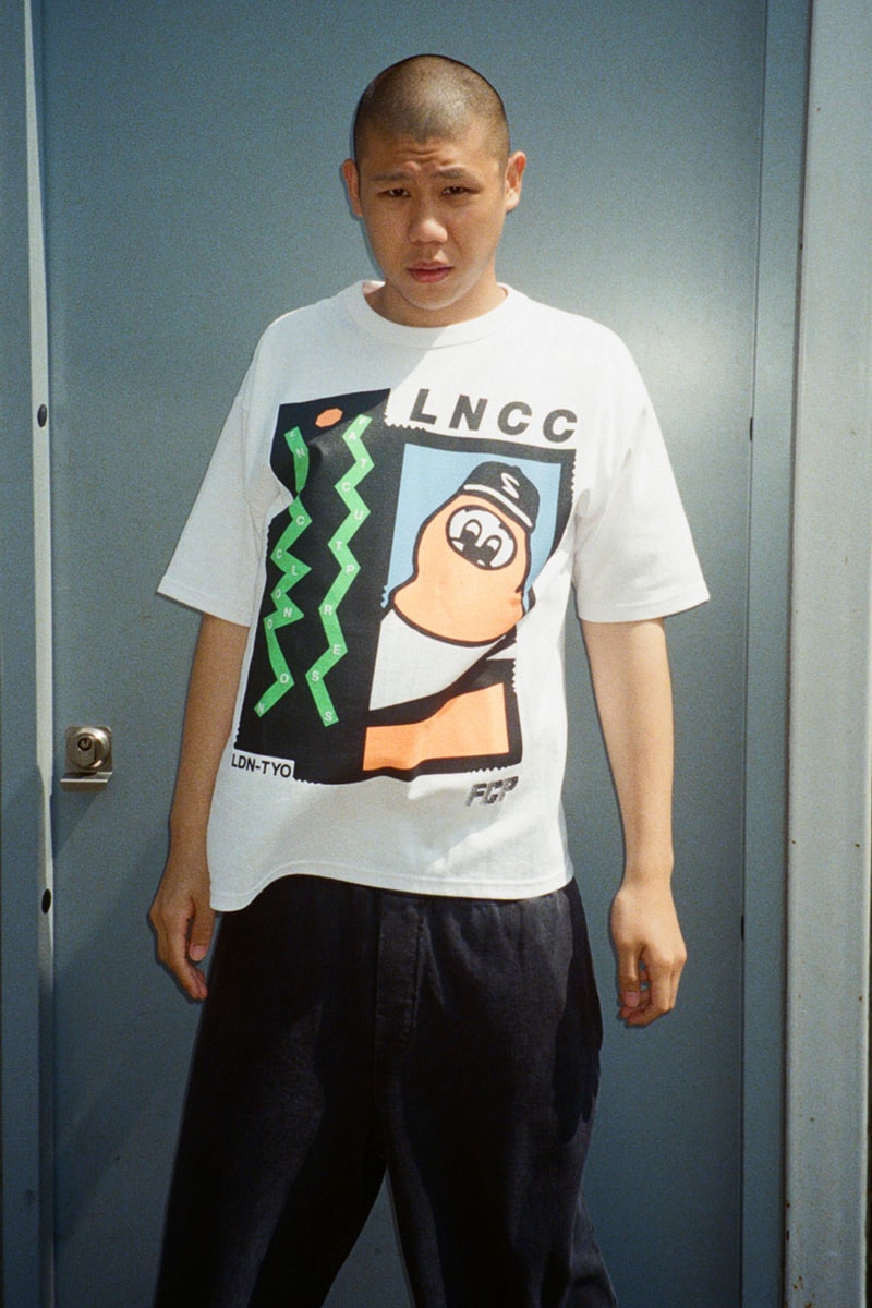 Tokyo Meets London in the Beams-T X LN-CC Capsule collab release info t shirt link stream Artists include Kosuke Kawamura, ESOW, Ryota Daimon, Kei Tanaka, Sablo Mikawa, Kazuma Ogata, Yabiku Henrique Yudi, face oka, SHINKNOWNSUKE and Ed Davis visual art graphic collage oil painting generation genre london tokyo japan j.30000