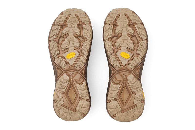 HOKA x SATISFY Running Shoe Rubber Sulfur Mafate Speed 4 Lite STSFY Vibram ProFly midsole