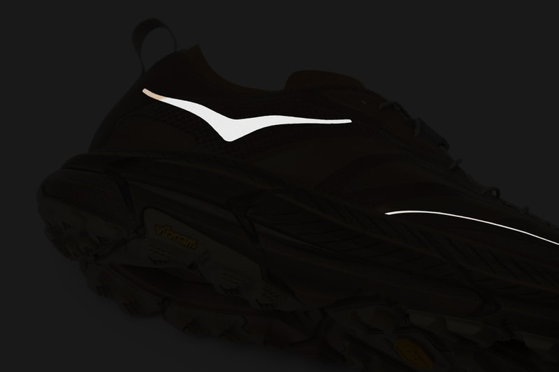 HOKA x SATISFY Running Shoe Rubber Sulfur Mafate Speed 4 Lite STSFY Vibram ProFly midsole