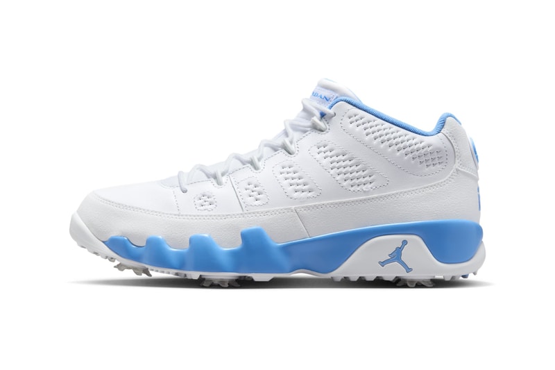 air jordan 9 golf unc blue white tarheel powder university north carolina fj5934 101 release date store list buy guide