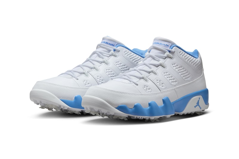 air jordan 9 golf unc blue white tarheel powder university north carolina fj5934 101 release date store list buy guide