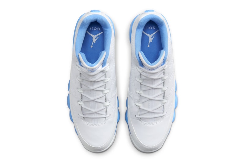 air jordan 9 golf unc blue white tarheel powder university north carolina fj5934 101 release date store list buy guide
