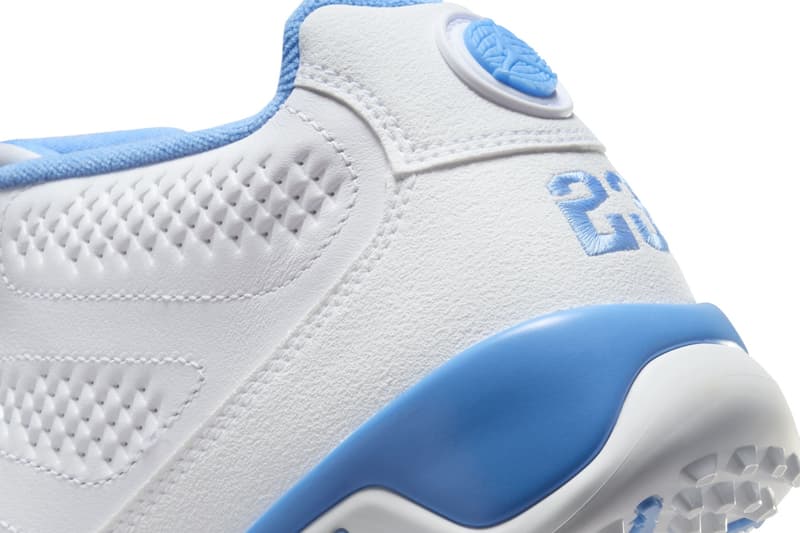 air jordan 9 golf unc blue white tarheel powder university north carolina fj5934 101 release date store list buy guide