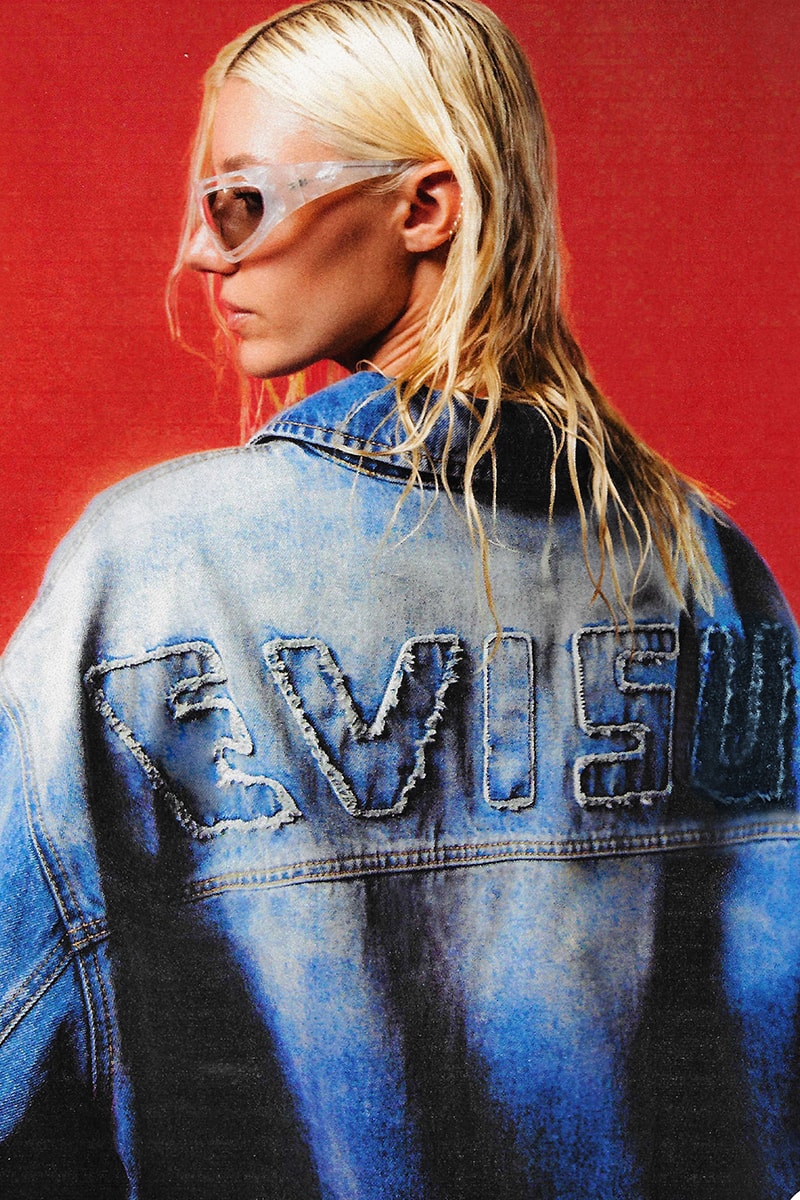 EVISU Fall/Winter 2024 "Capsule Zero Collection Streetwear Y2K fashion Varsity Red Marine Blue Pine Green tiger emblem chainstitched camp collar shirts denim
