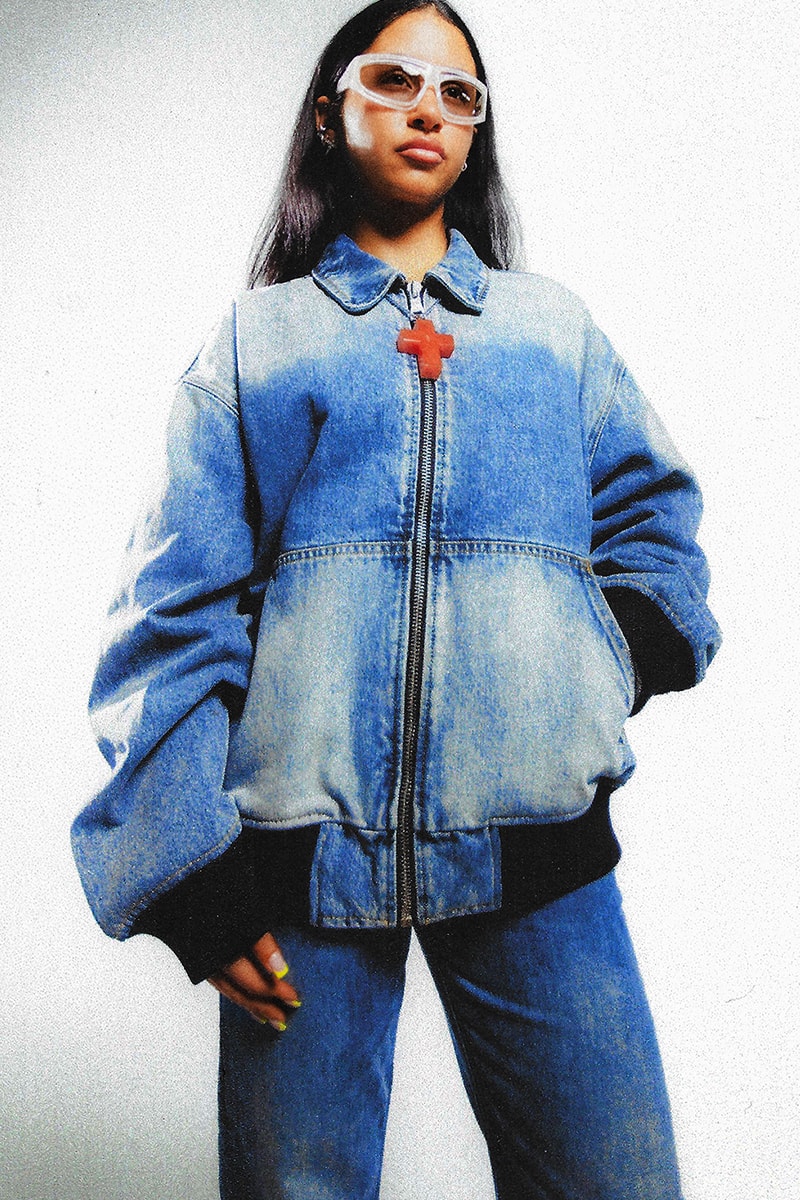 EVISU Fall/Winter 2024 "Capsule Zero Collection Streetwear Y2K fashion Varsity Red Marine Blue Pine Green tiger emblem chainstitched camp collar shirts denim