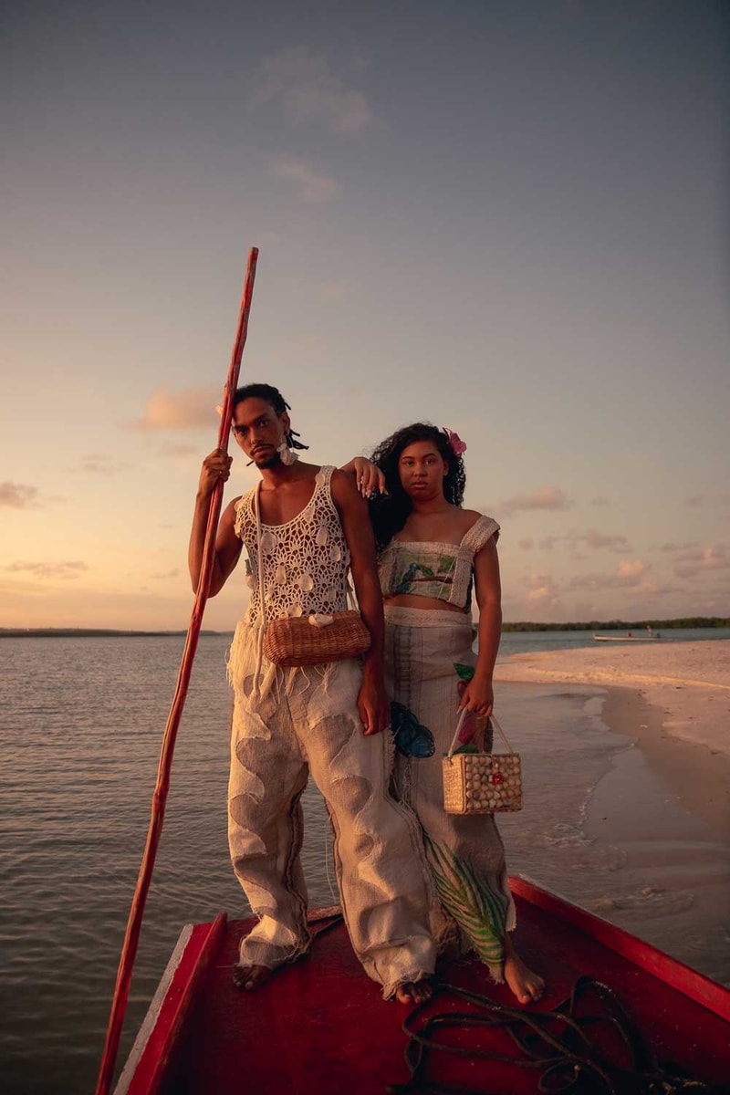 Maria de Fátima Nascimento brazilian Cabrochas Sustainable Fashion Editorial Sossego Mariene Lima Maria de Fátima Nascimento crotchet skirt dress top earrings clothes waste Maria José