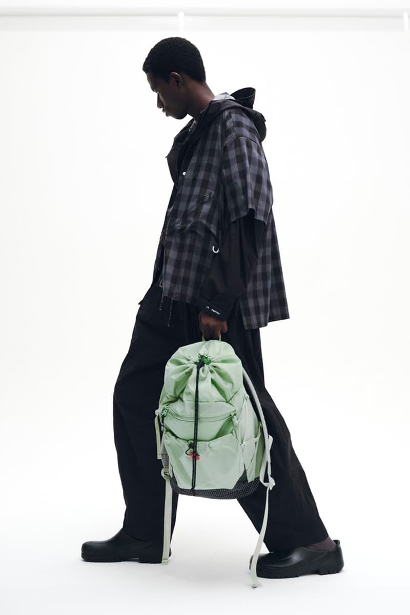 F/CE. Spring/Summer 2025 Bag Collection Functionality Culture Exploration mint olive green black blue white pockets