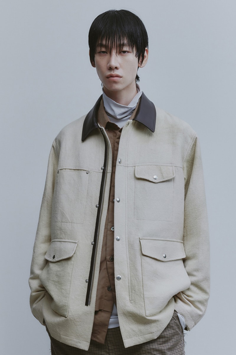 Youth Lab Unveils "Circle of Eternity" Collection Fall/winter 2024 From full bloom to the ground again jacket leather turtle neck