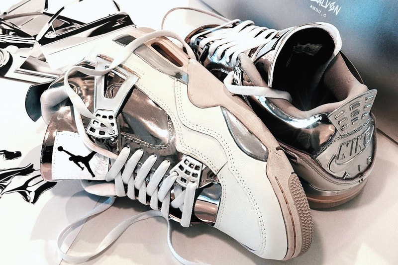 J Balvin Air Jordan 4 Rayo Custom Info chrome andu.c