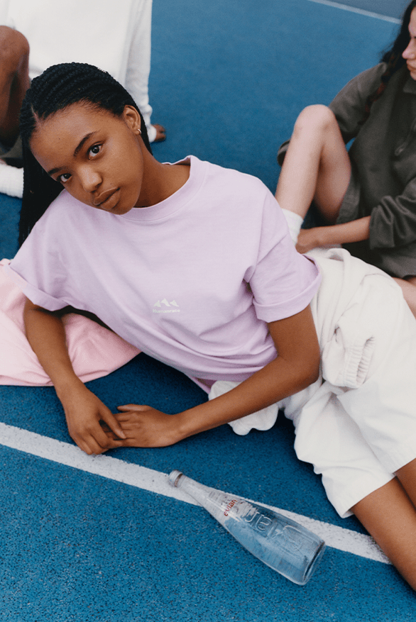 Humanrace evian Collaboration Exclusive announcement pharrell williams menswear womenswear tennis