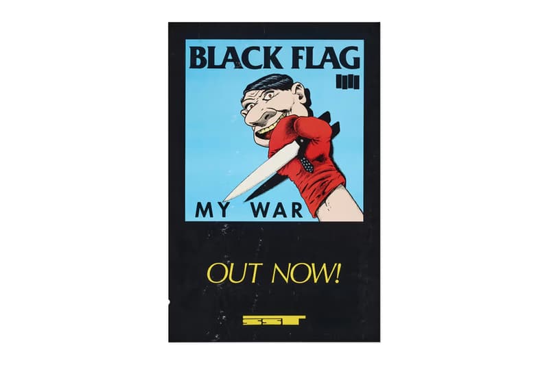 raymond pettibon wright auction artwork posters black flag skateboard