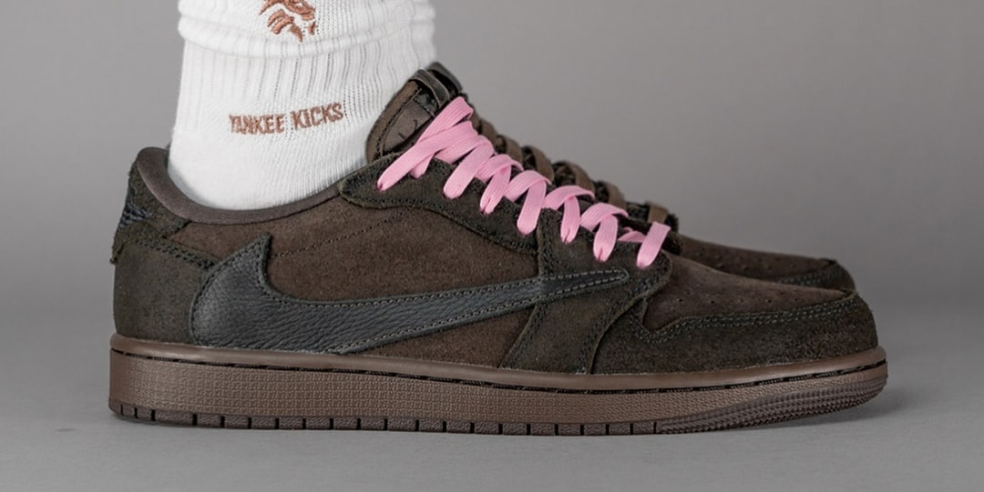 On-Foot Look at the Travis Scott x Air Jordan 1 Low OG "Dark Mocha"
