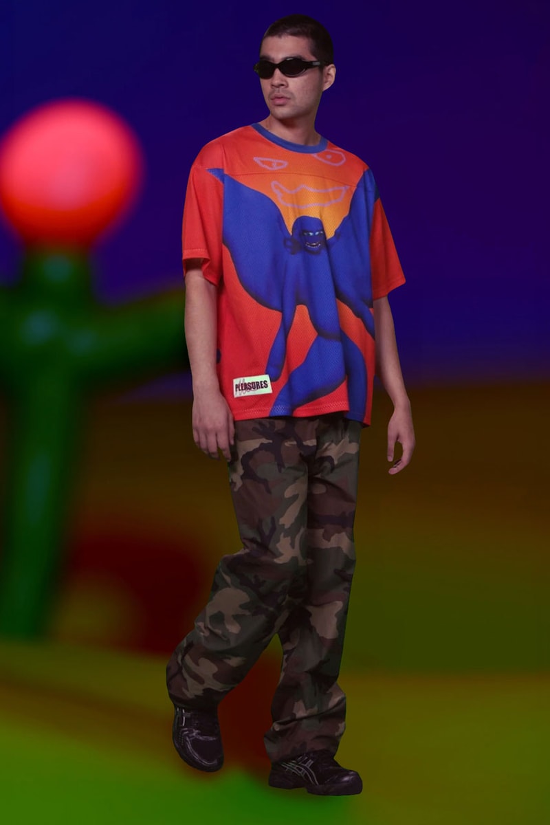 PLEASURES x Austin Lee Craft a Colorful Collaborative Capsule release info price lookbook collection art artist graphic shirt hoodie art digital computer painting visual 3d print screen video animation 