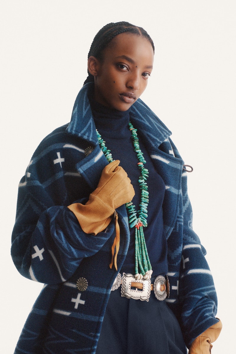 polo ralph lauren naiomi glasses artist in residence drop collection unveil lookbook navajo weaver third final capsule view jewelry pieces sweaters rodeo