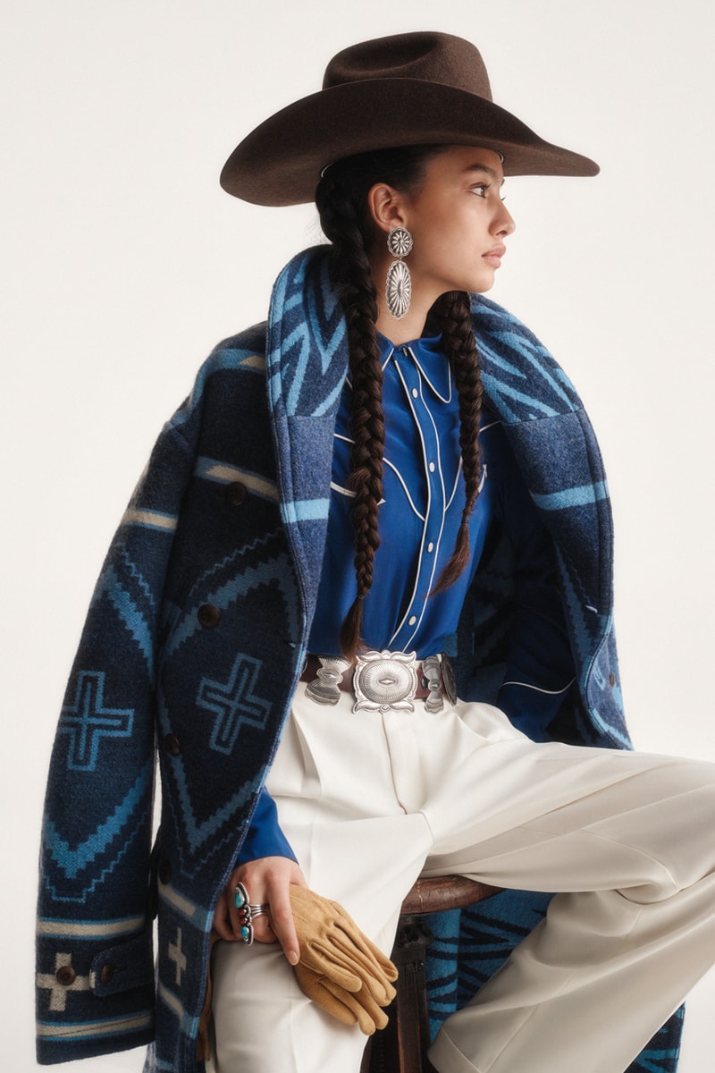 polo ralph lauren naiomi glasses artist in residence drop collection unveil lookbook navajo weaver third final capsule view jewelry pieces sweaters rodeo
