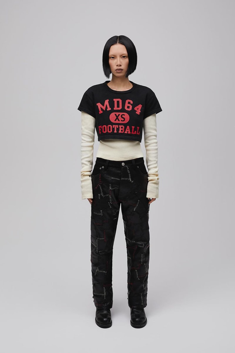 Luka Sabbat's Marking Distance Unveils First-Ever Collection spring summer 2025 capsule lookbook release info james pierce design drop price leather denim american flag collegiate hoodie shirt distressed 