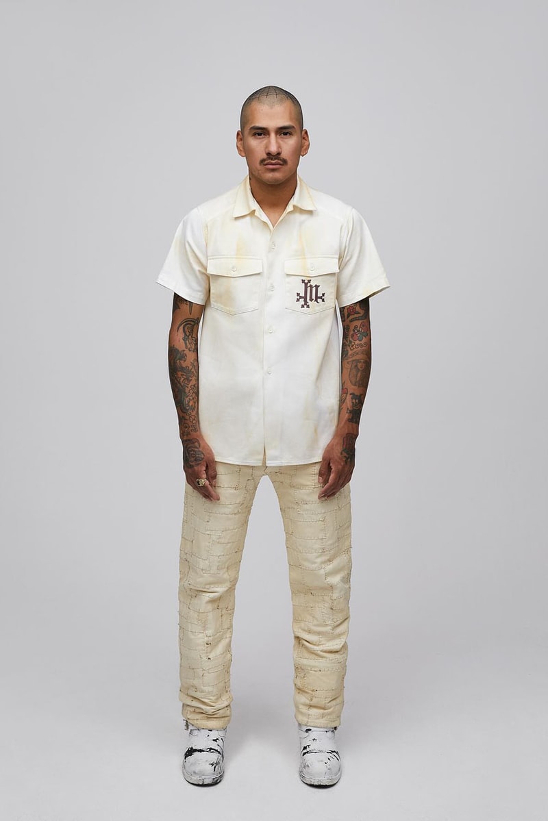 Luka Sabbat's Marking Distance Unveils First-Ever Collection spring summer 2025 capsule lookbook release info james pierce design drop price leather denim american flag collegiate hoodie shirt distressed 