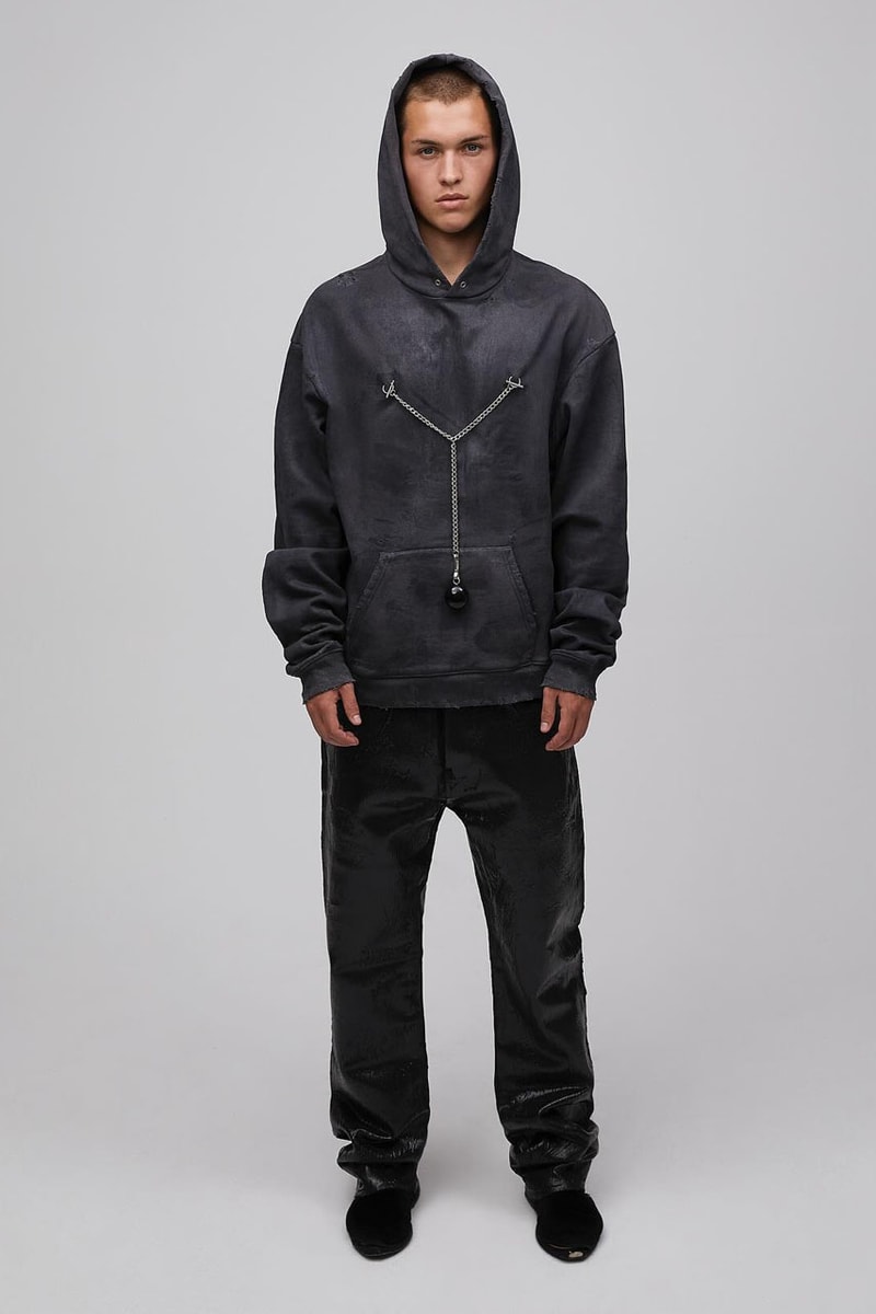 Luka Sabbat's Marking Distance Unveils First-Ever Collection spring summer 2025 capsule lookbook release info james pierce design drop price leather denim american flag collegiate hoodie shirt distressed 