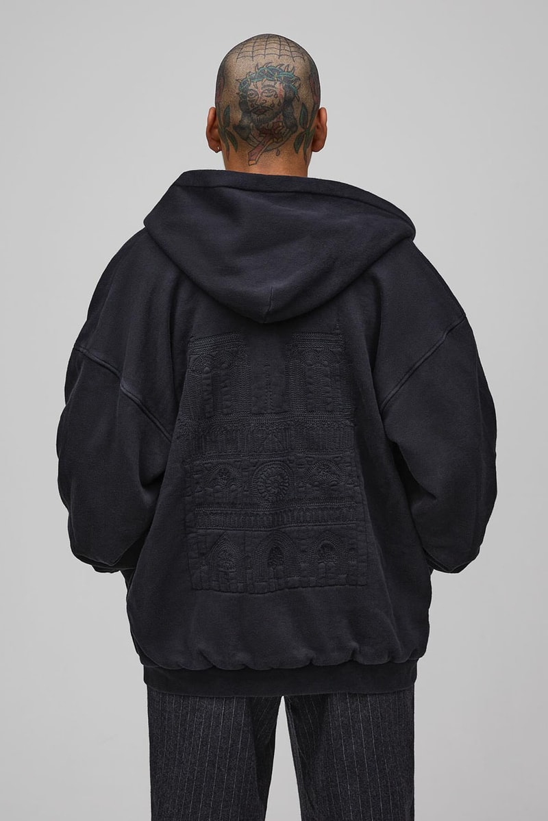 Luka Sabbat's Marking Distance Unveils First-Ever Collection spring summer 2025 capsule lookbook release info james pierce design drop price leather denim american flag collegiate hoodie shirt distressed 