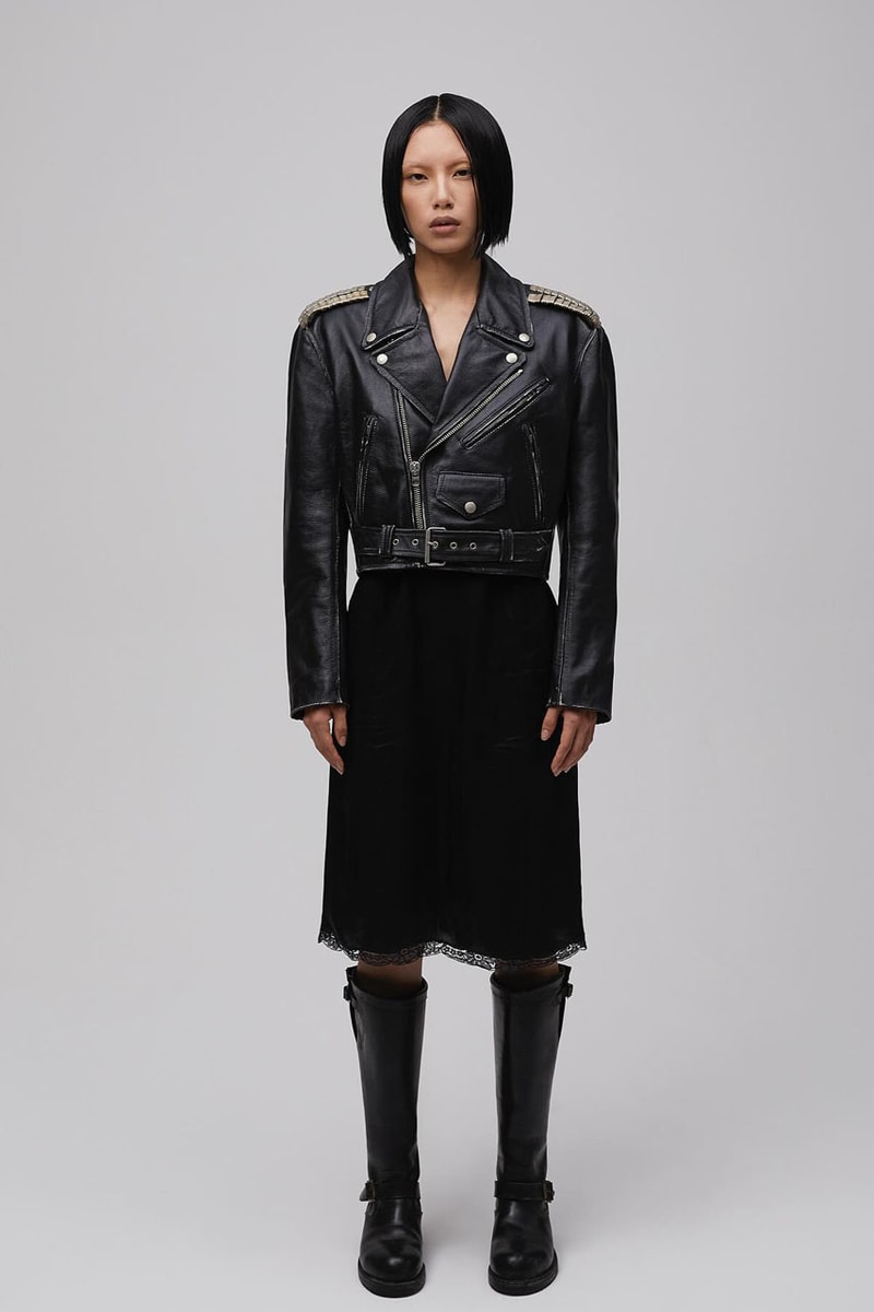 Luka Sabbat's Marking Distance Unveils First-Ever Collection spring summer 2025 capsule lookbook release info james pierce design drop price leather denim american flag collegiate hoodie shirt distressed 