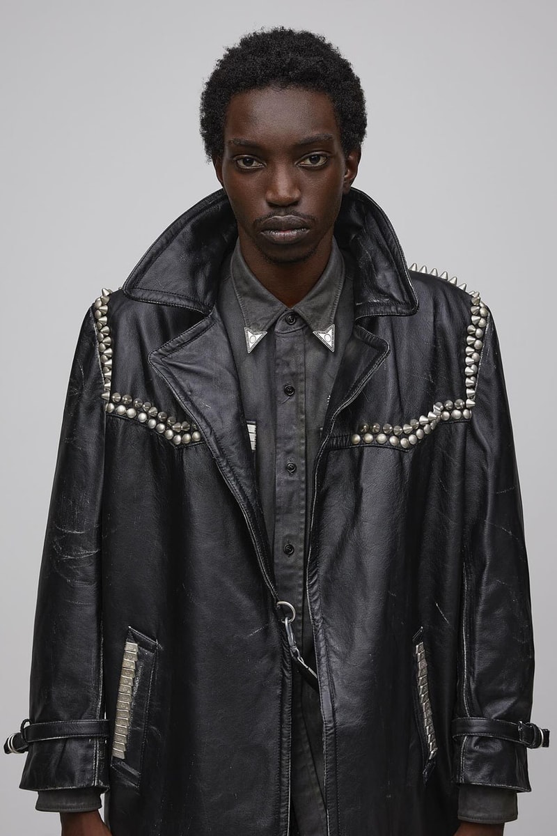 Luka Sabbat's Marking Distance Unveils First-Ever Collection spring summer 2025 capsule lookbook release info james pierce design drop price leather denim american flag collegiate hoodie shirt distressed 