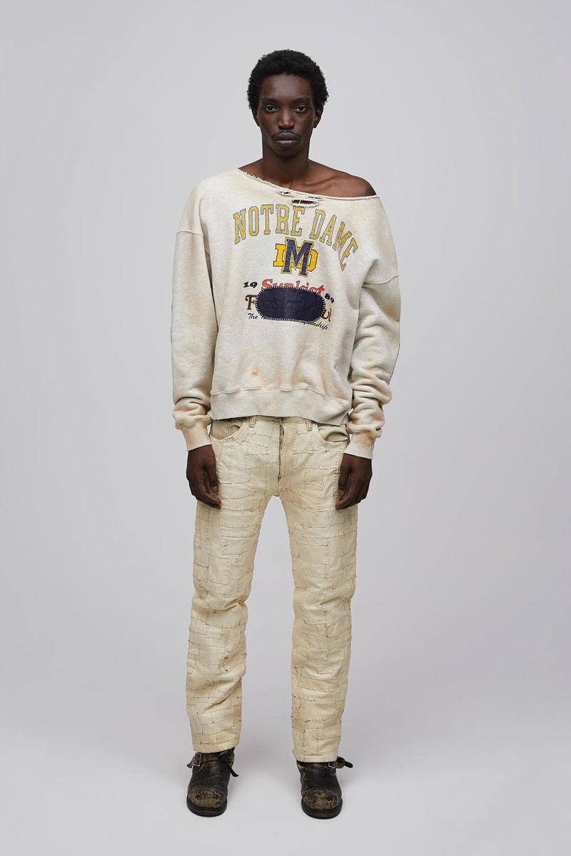 Luka Sabbat's Marking Distance Unveils First-Ever Collection spring summer 2025 capsule lookbook release info james pierce design drop price leather denim american flag collegiate hoodie shirt distressed 
