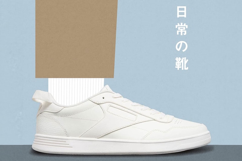 MUJI x Reebok Clean Up the Club C 85 collab footwear sneaker link price drop collaboration upper white black colorway label brand japan 