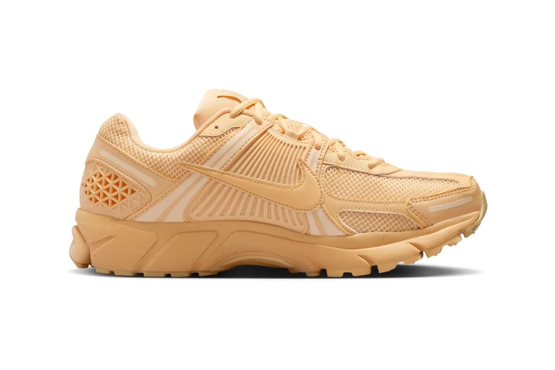 Official Look Nike Zoom Vomero 5 "Celestial Gold" HF5493-200 release info comfort monochromatic shoe sneakers swoosh