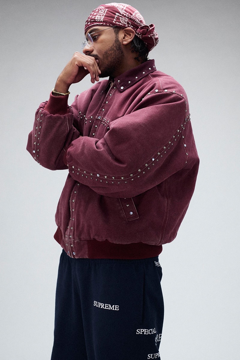 Supreme Fall/Winter 2024 Lookbook frank frazetta mister cartoon jackets shirts tops sweats tees pants shorts hats accessories bags beanies aoi brooklyn machine works jacob & Co. nike air force 1 mid nike af1 snow white seven dwarves weight rack swarovski pepper shakers kitchen ware 
