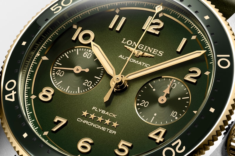 Longines Spirit Flyback L3.821.5.53.2 matte shaded green 18-carat yellow gold L3.821.5.59.2  matte shaded brown 18-carat rose gold Release Info COSC-certified L791.4