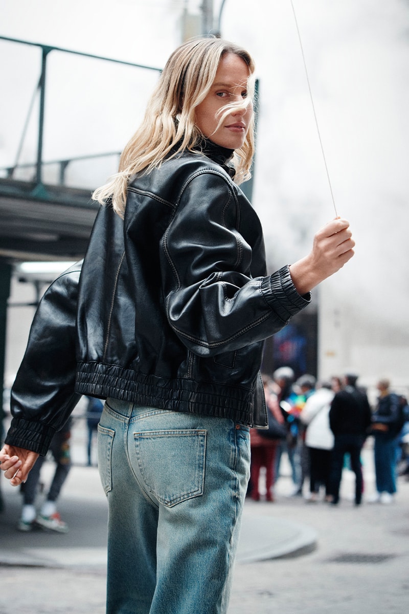 Samsøe Samsøe "Nine to Nine" FW24 Collection Cardigan bomber jacket Philipp Paulus New York City Scandinavian