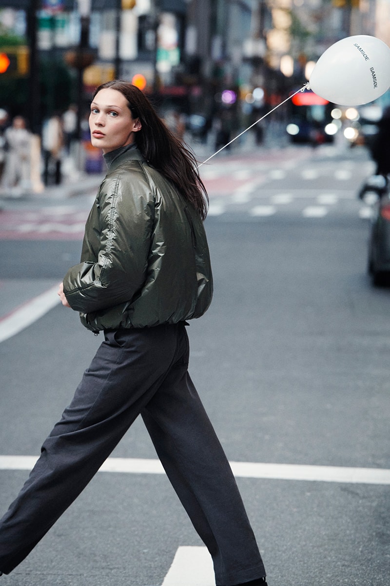 Samsøe Samsøe "Nine to Nine" FW24 Collection Cardigan bomber jacket Philipp Paulus New York City Scandinavian