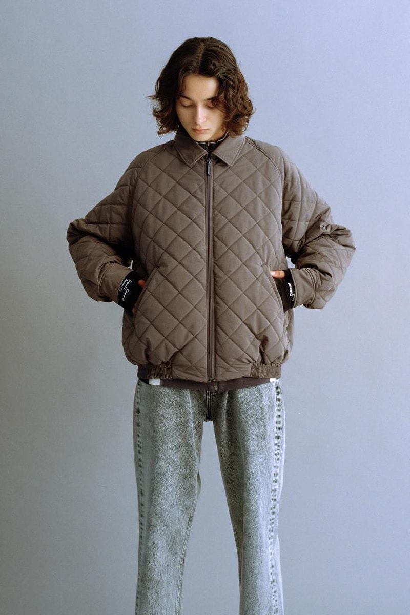 CABARET POVAL Fall/Winter 2024 Collection Yuya Tanaka Diaspora Skateboards zip-up outerwear classic over jackets vest outerwear graphic tees crewneck sweatshirts reversible quilted jackets