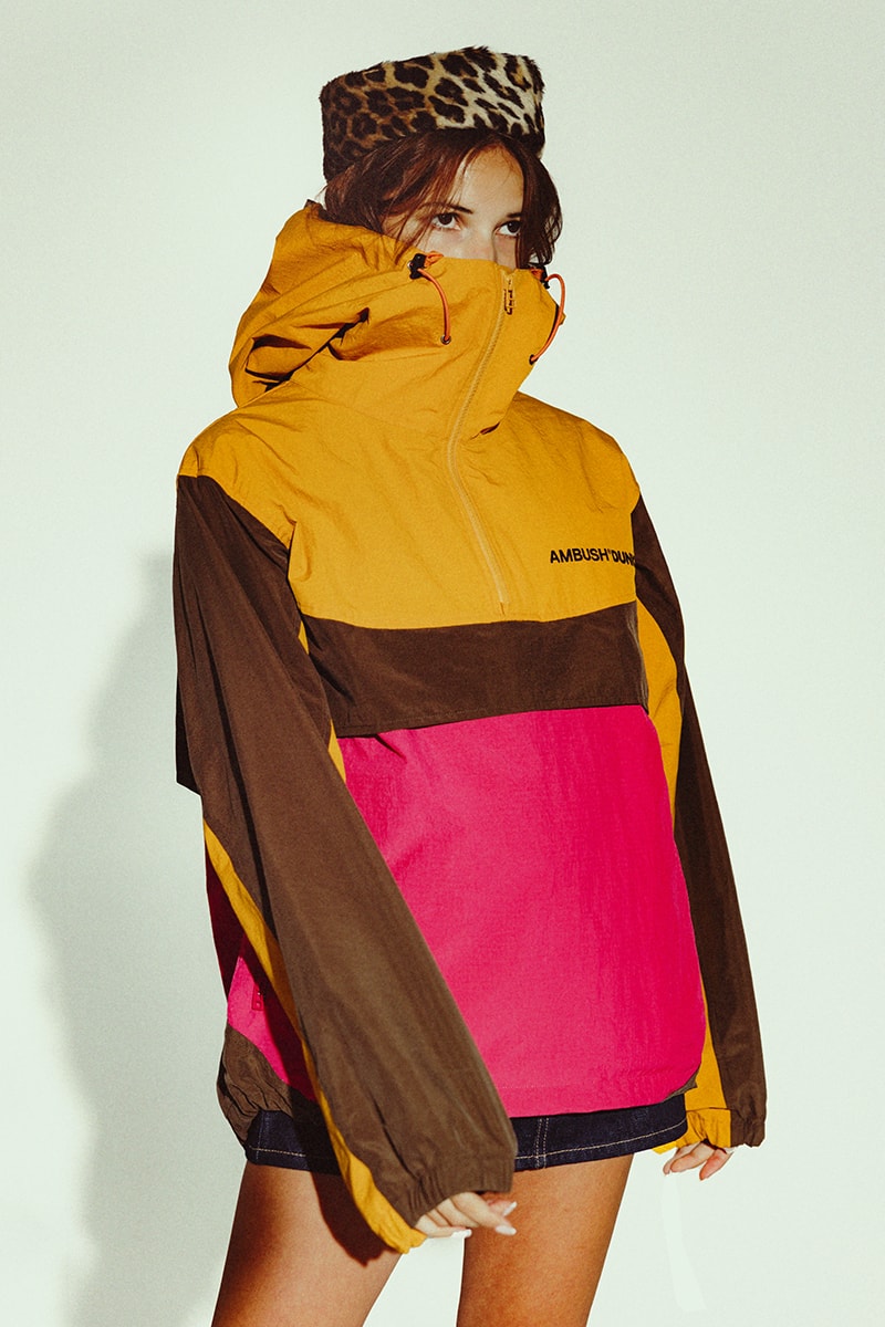 Dunkin' Teams up With Ambush for Exclusive Merch Drop yoon ahn dunkin'tern one of a kind limited edition windbreaker ti dye t-shirt tote bag dunkin chain 