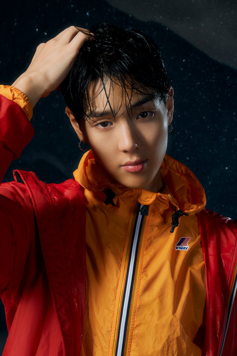 k-way shownu monsta x k-pop ambassador fall winter 2024 spring summer 2025 le vrai collection campaign global
