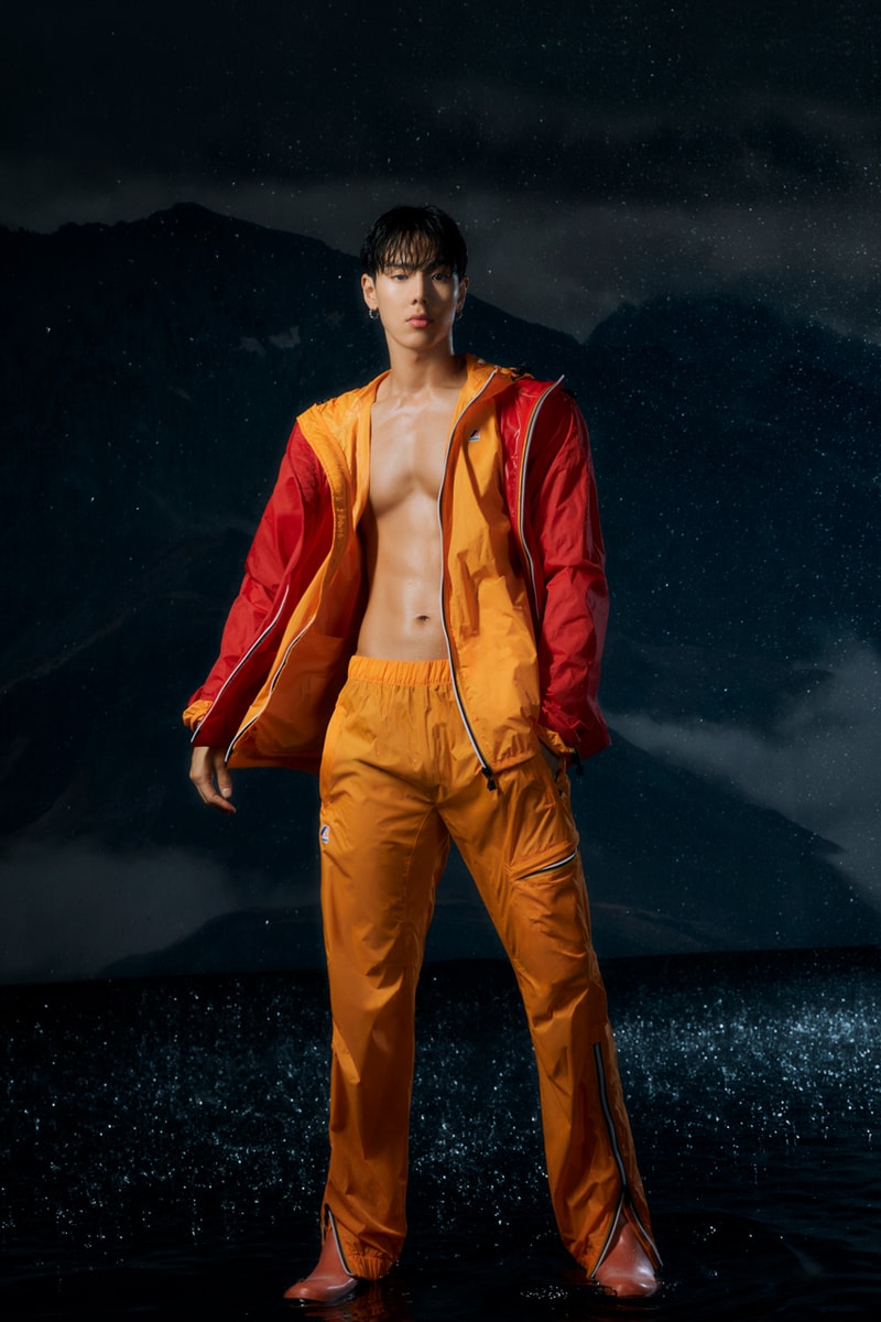 k-way shownu monsta x k-pop ambassador fall winter 2024 spring summer 2025 le vrai collection campaign global